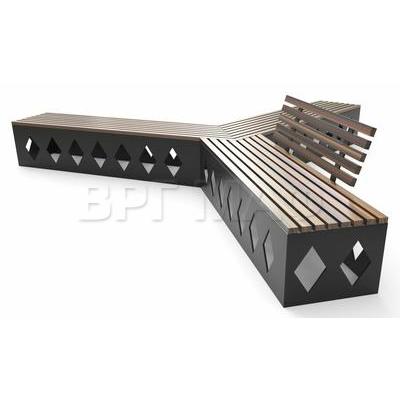 Скамейка "Нью Йорк со спинкой" арт. 15922 ВРГ МАФ Нижний Новгород Скамейка 'Нью Йорк со спинкой' арт. 15922 Нижний Новгород